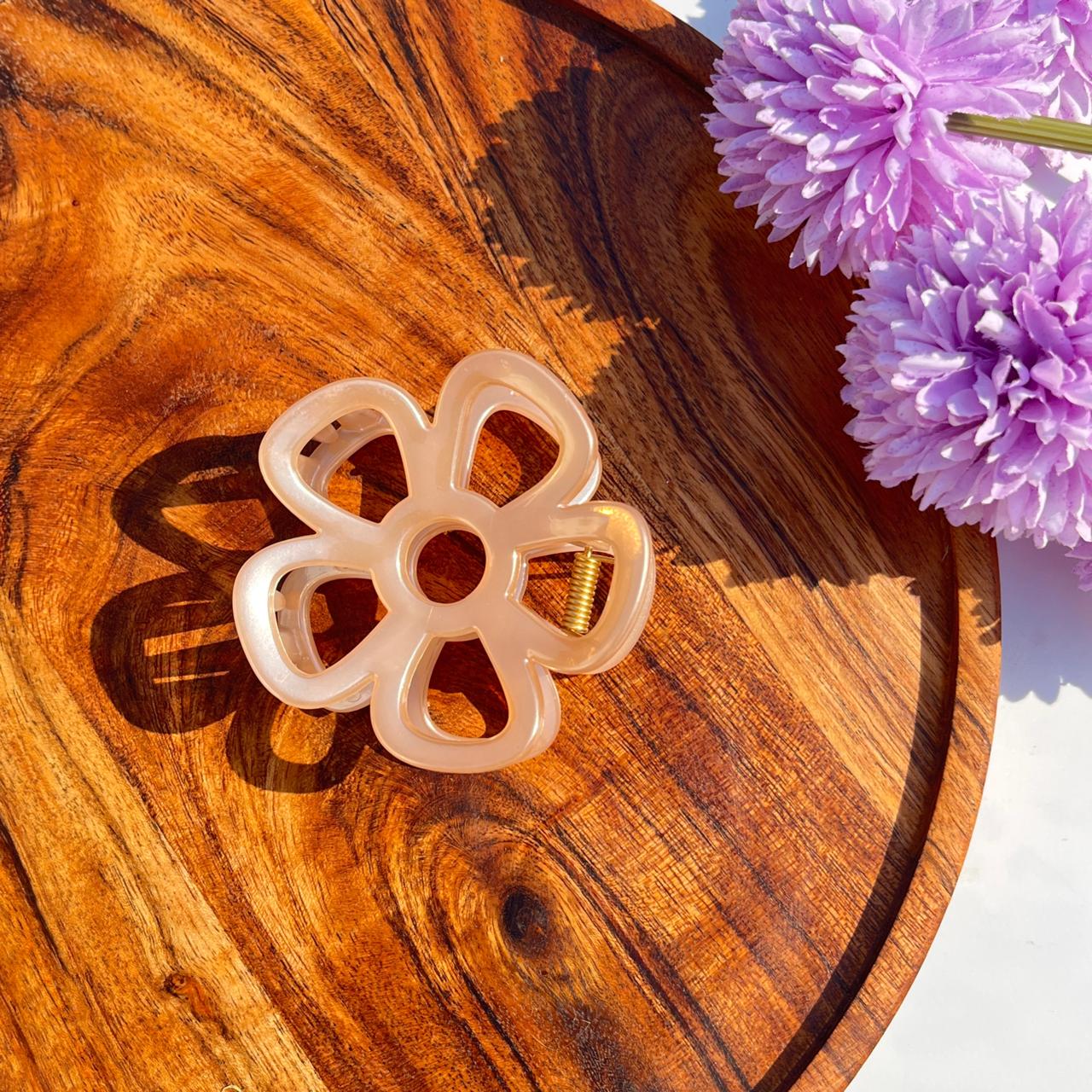 Glossy Blossom Flower Claw Clips