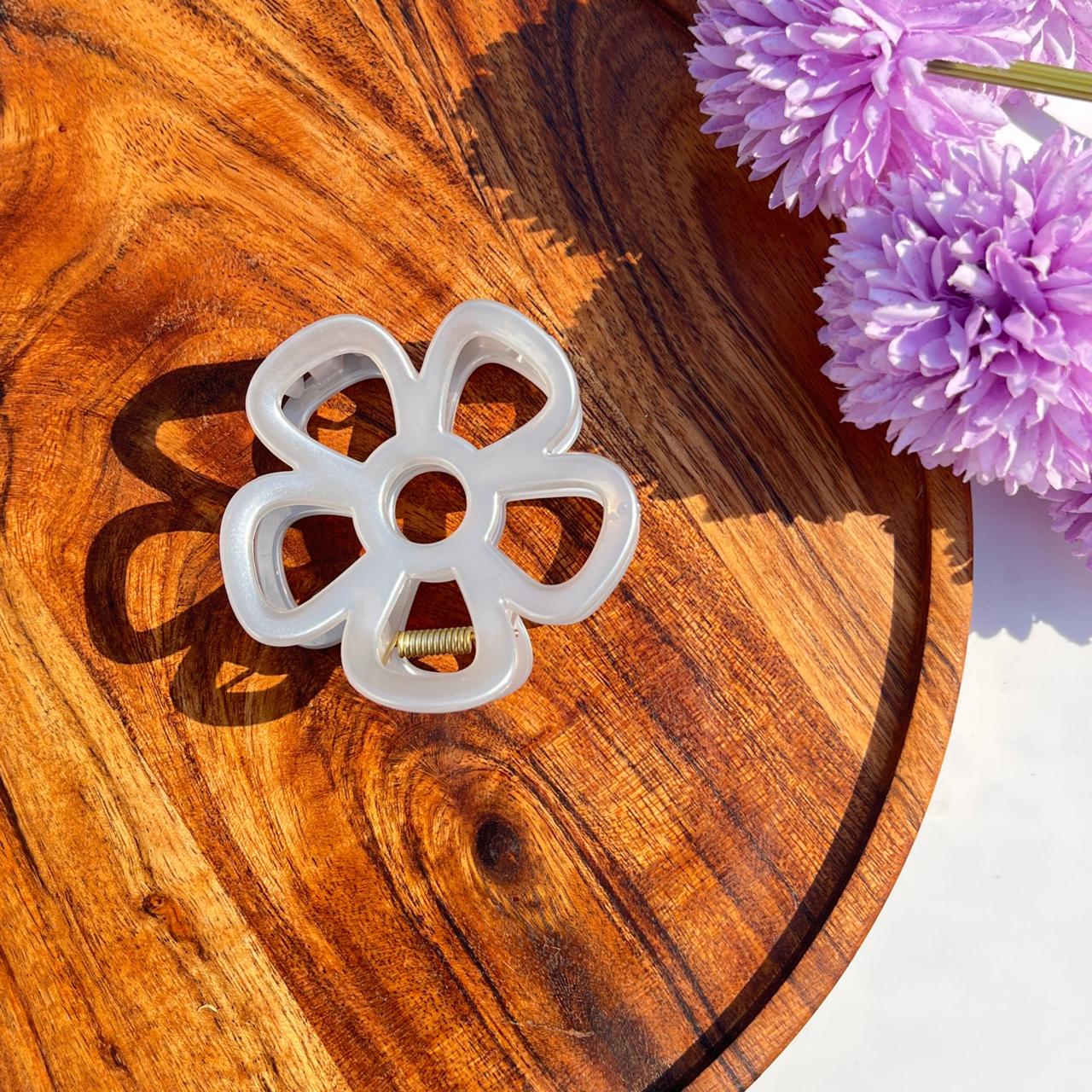 Glossy Blossom Flower Claw Clips