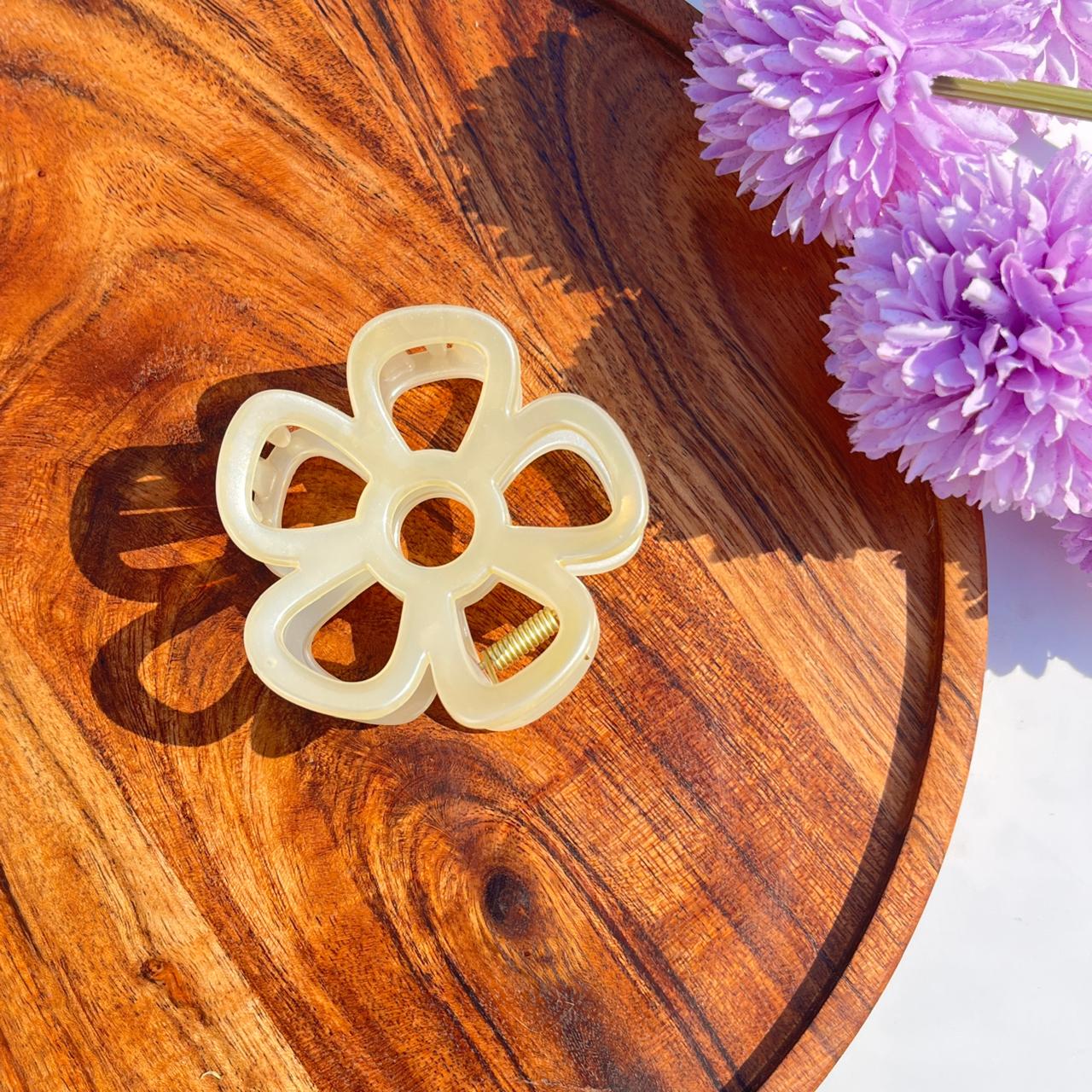 Glossy Blossom Flower Claw Clips