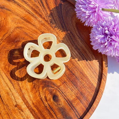 Glossy Blossom Flower Claw Clips