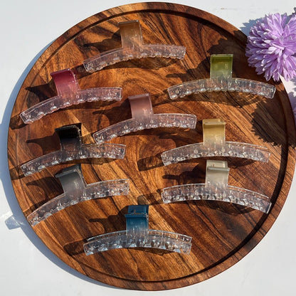 Clear Luxe Jelly Claw Clips