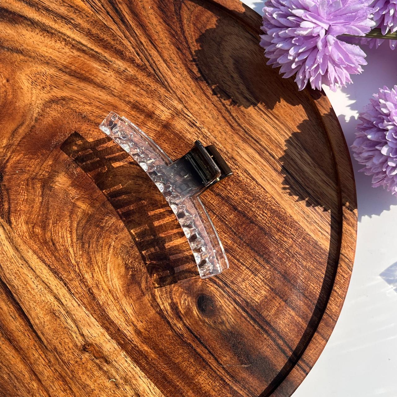 Clear Luxe Jelly Claw Clips