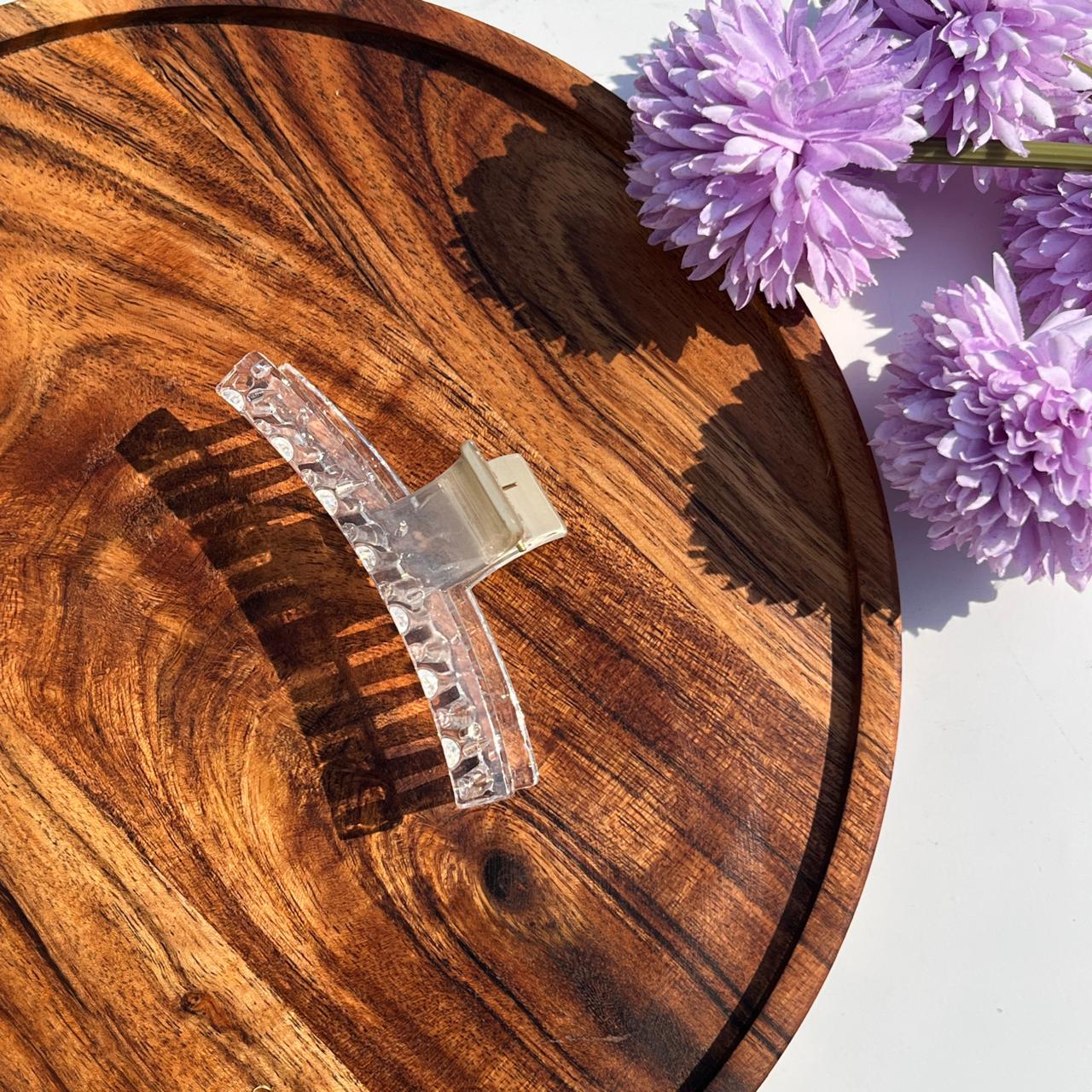 Clear Luxe Jelly Claw Clips