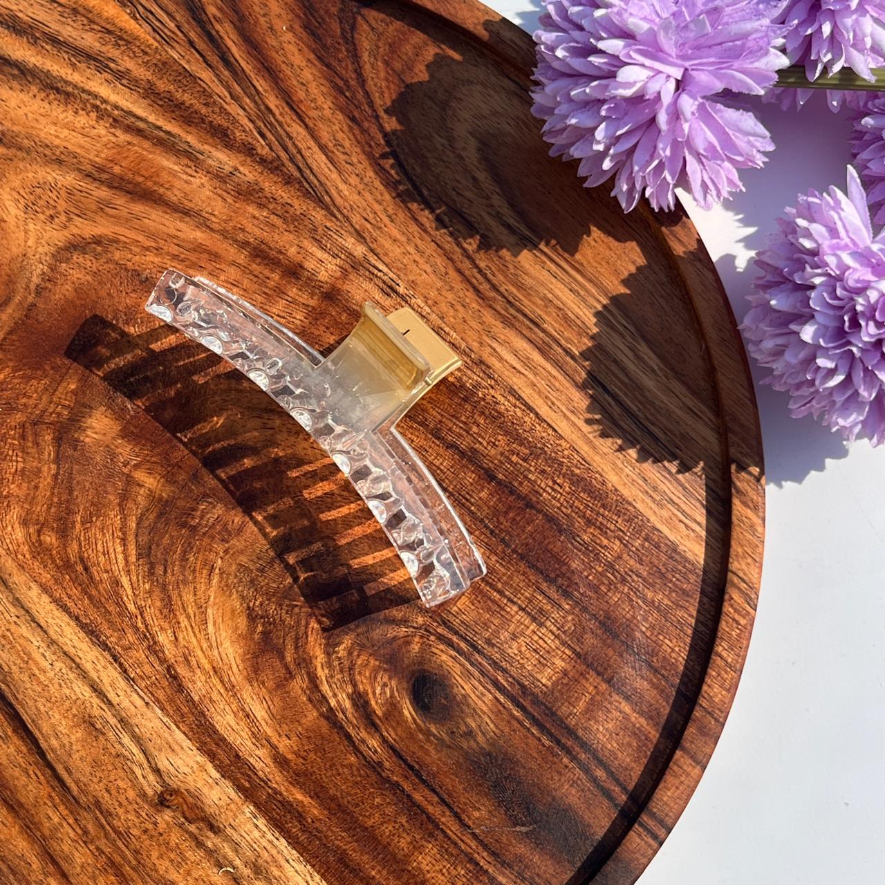 Clear Luxe Jelly Claw Clips