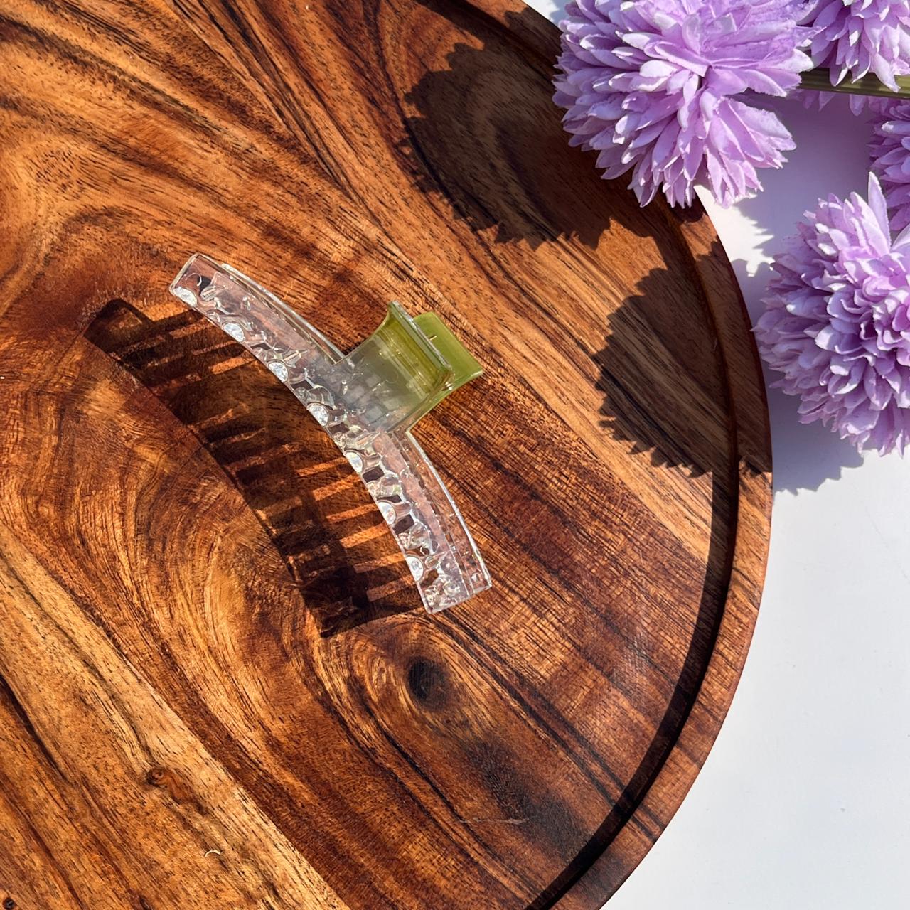 Clear Luxe Jelly Claw Clips