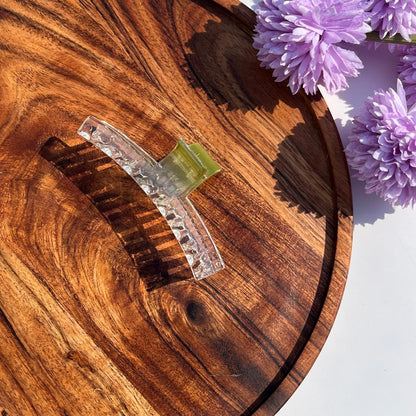 Clear Luxe Jelly Claw Clips