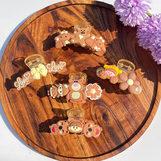 Cute Bear designs Cartoon Claw Clip (Medium)