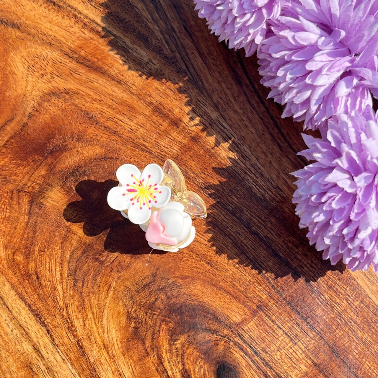 Blossom Garden Floral Claw Clip - Small