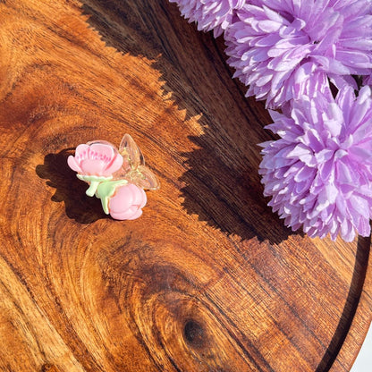 Blossom Garden Floral Claw Clip - Small