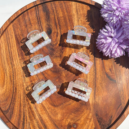 Opal Pearl Glow Claw Clip