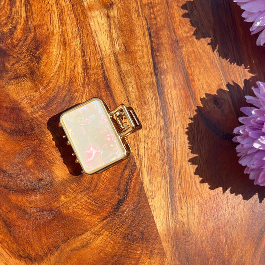 Marble Luxe Mini Claw Clips