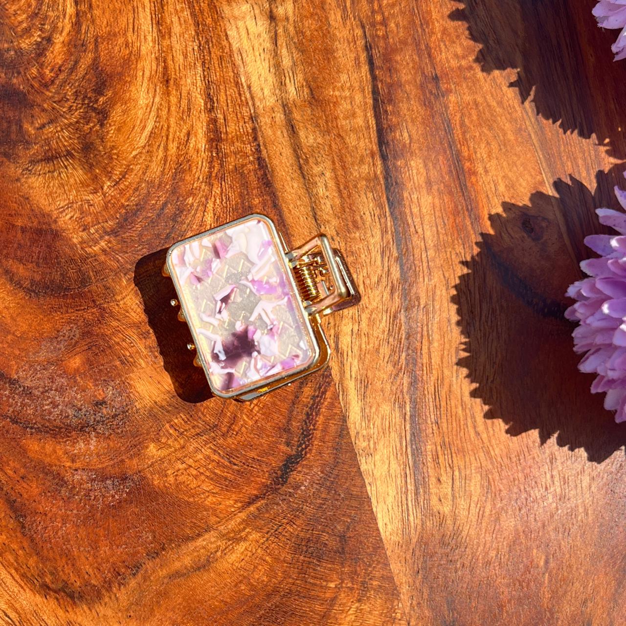 Marble Luxe Mini Claw Clips
