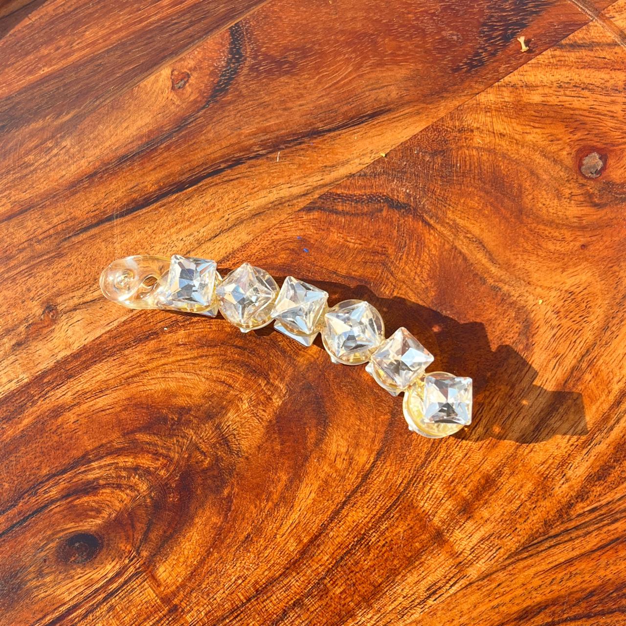 Crystal Glam Banana Hair Clip - Medium