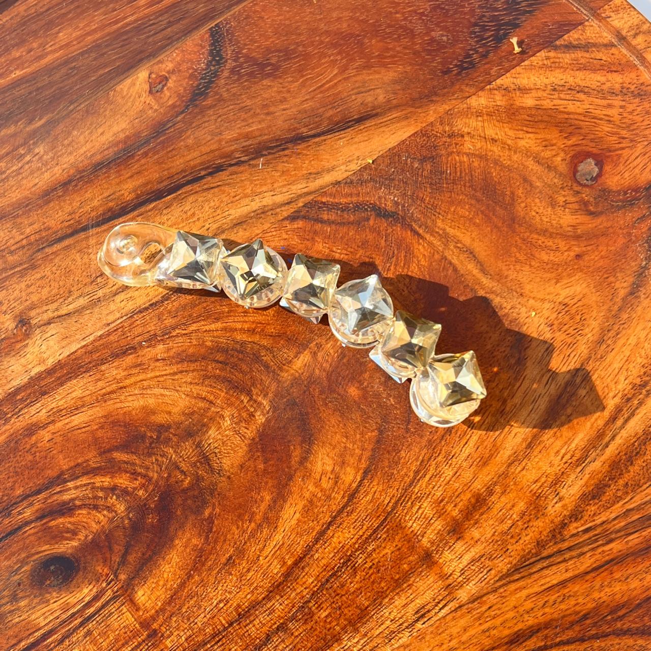 Crystal Glam Banana Hair Clip - Medium