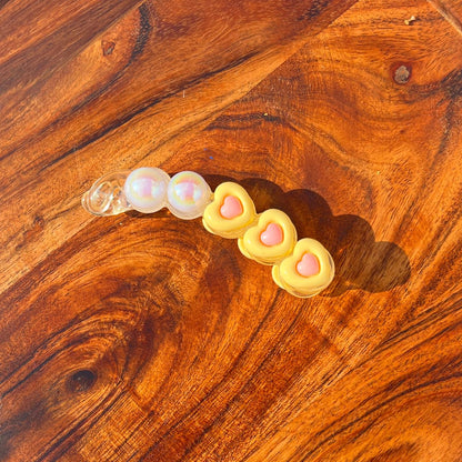Pastel Candy Heart Banana Clip - Medium