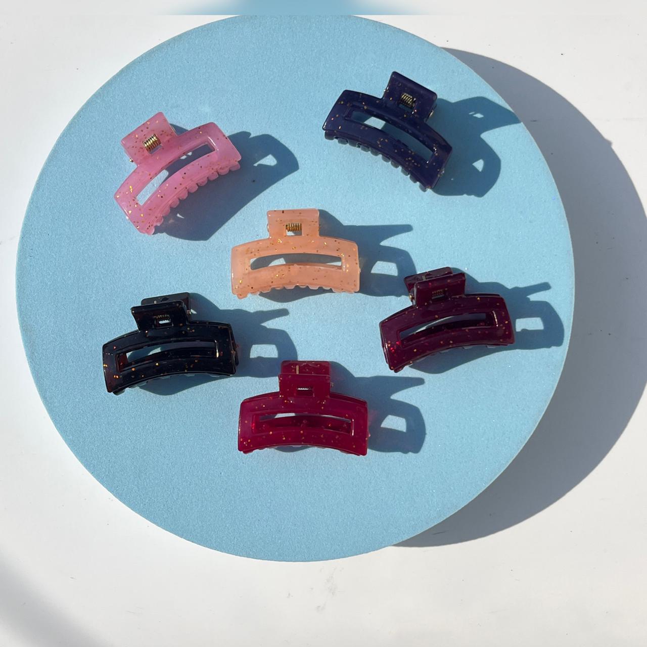 Mini Glitter Claw Hair Clip- Small