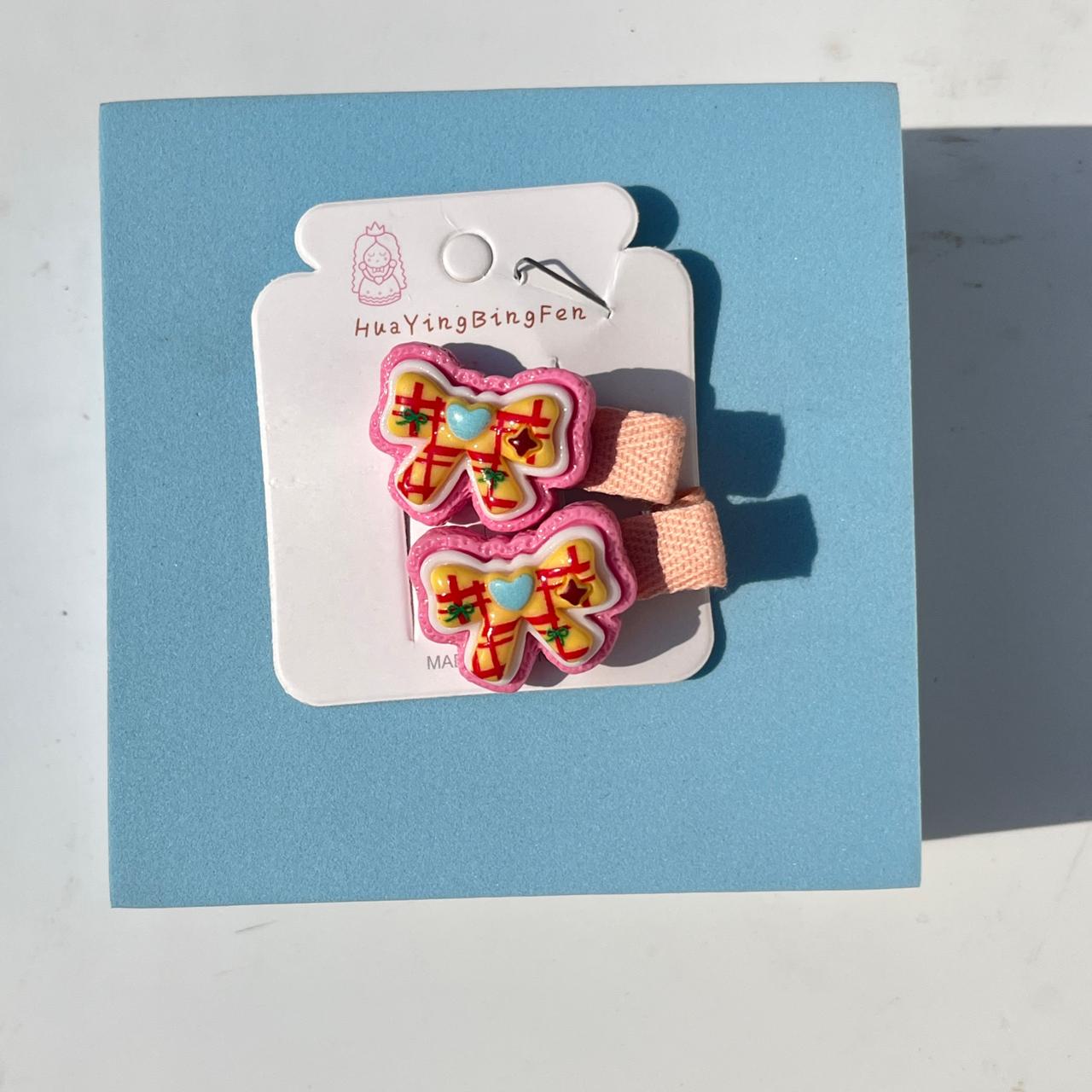 Sweet Bow Cartoon Hair Clip - (Pack of 2)
