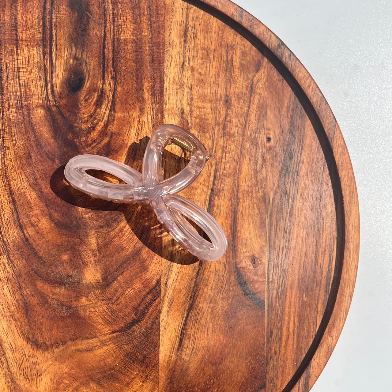 Butterfly Loop Transparent Claw Clip - Medium