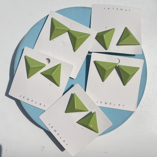 Geometric Triangle Stud Earrings – Minimal Statement Pair