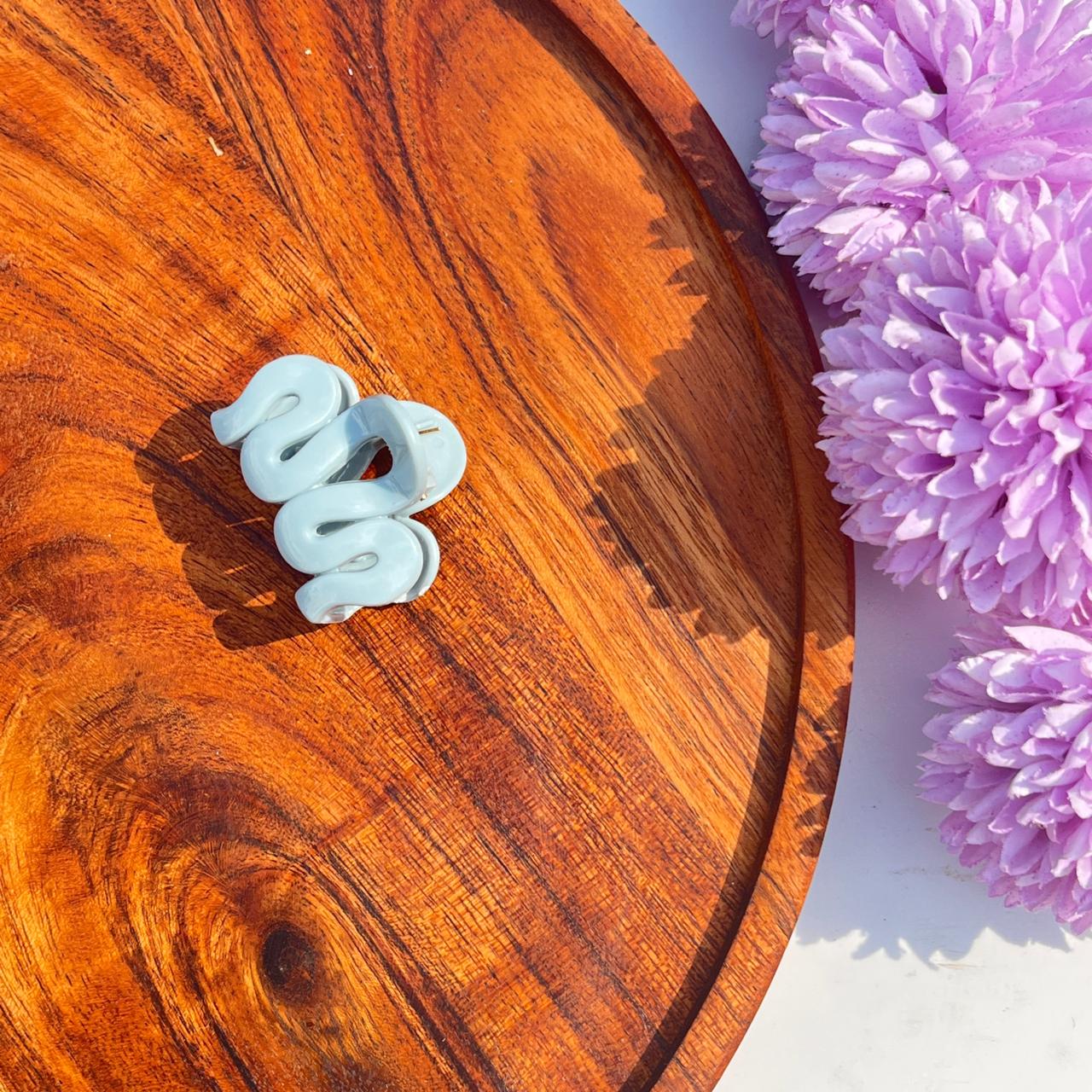 Wave Design Claw Clips(Small) – Pastel Glossy Collection