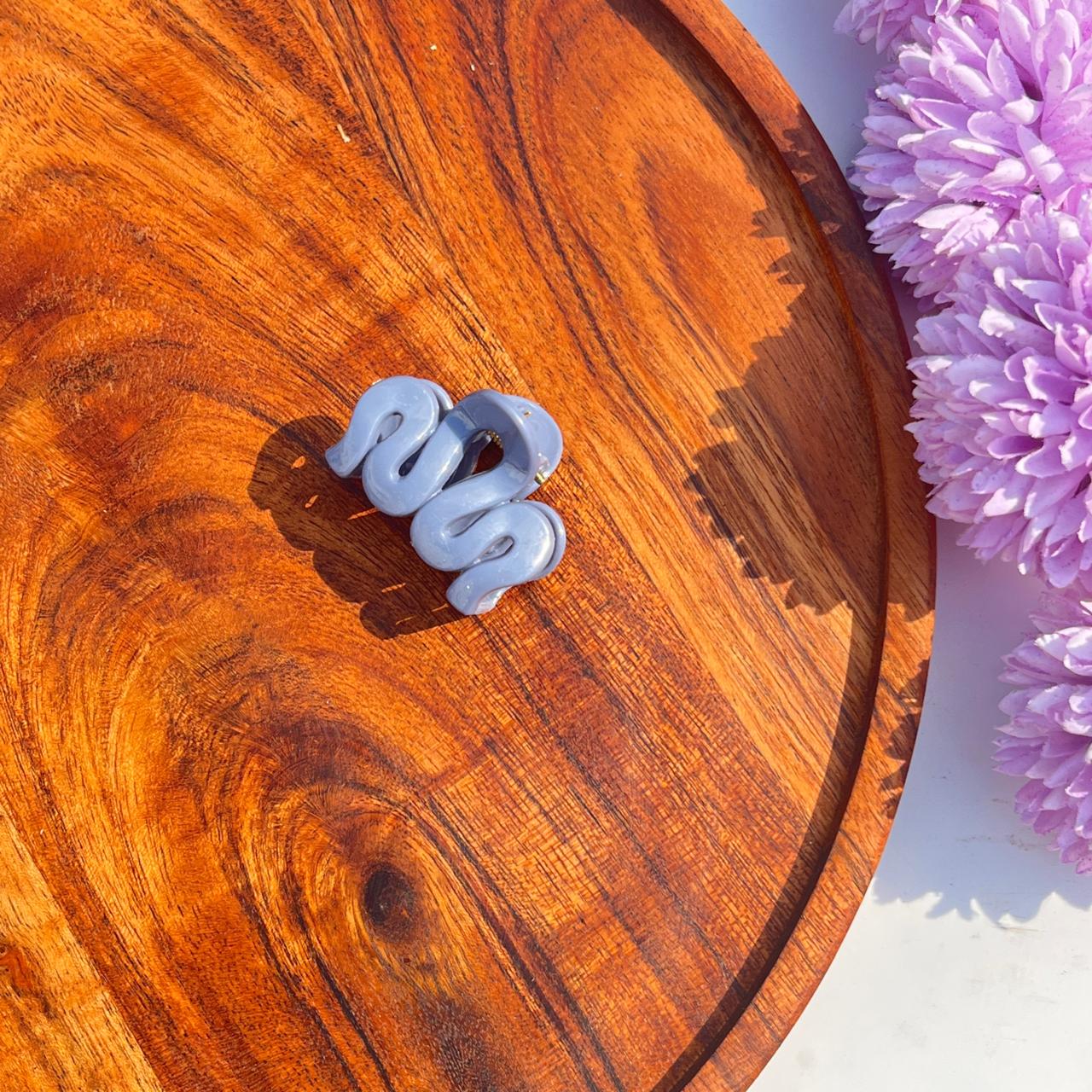 Wave Design Claw Clips(Small) – Pastel Glossy Collection