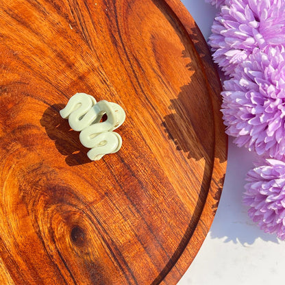 Wave Design Claw Clips(Small) – Pastel Glossy Collection