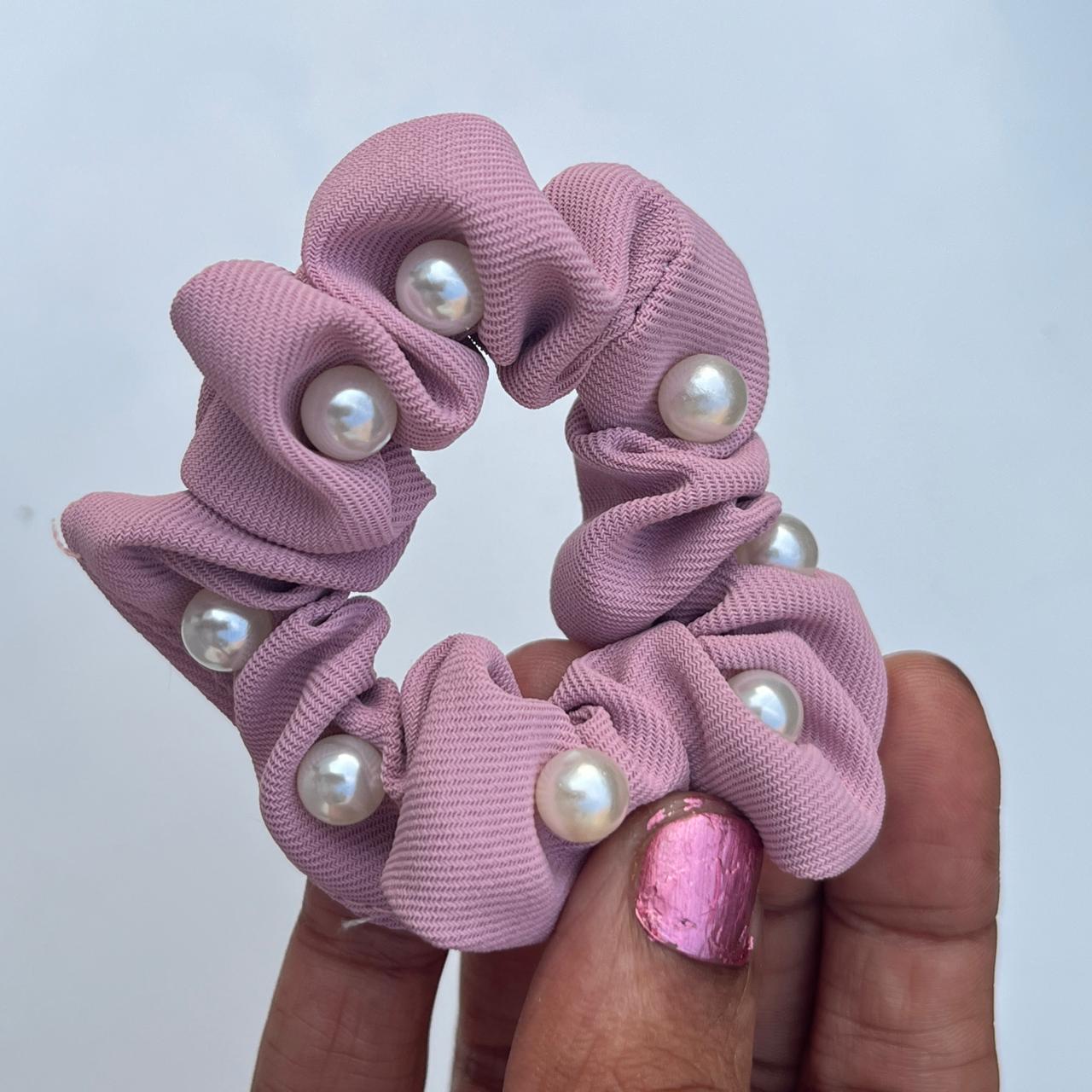 Pearl Knot Scrunchie Ponytail Hair Tie