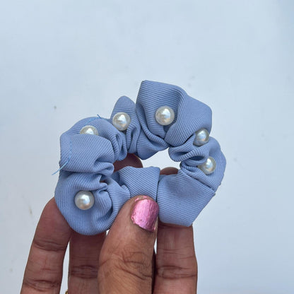 Pearl Knot Scrunchie Ponytail Hair Tie
