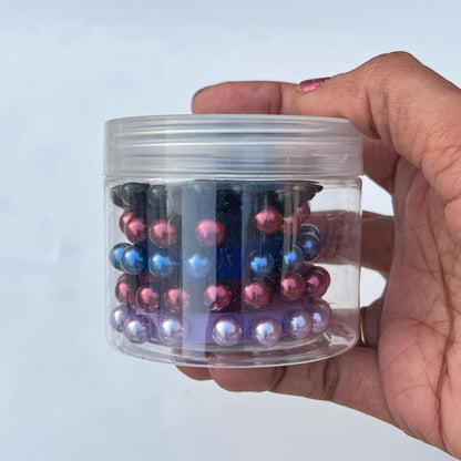 Mini Pearl Hair Tie Set in Organizer Box - Set of 5