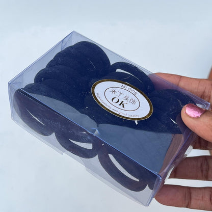 Soft Seamless Hair Rubber Bands Set in Organizer Box