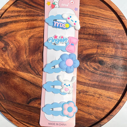 Cartoon Snap Hair Clips Set (Pack of 5)