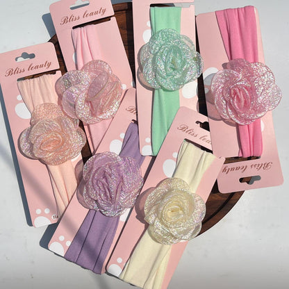 Glitter Nylon Baby Headband – Pastel Colors