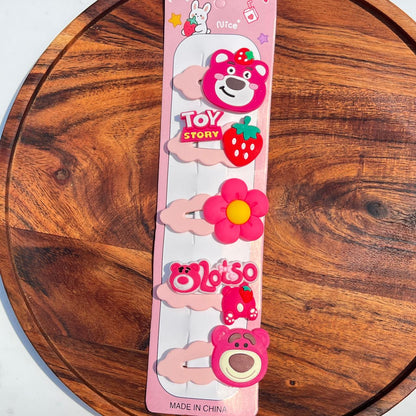Cartoon Snap Hair Clips Set (Pack of 5)