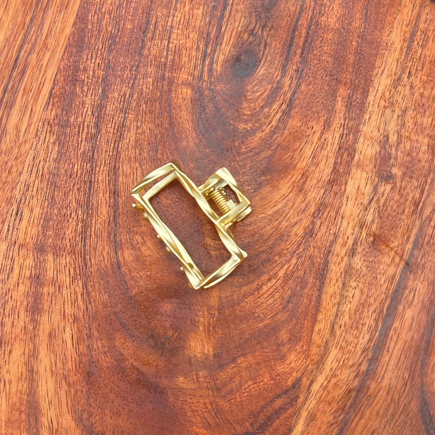 Modern Frame Metallic Claw Clip – Gold & Silver