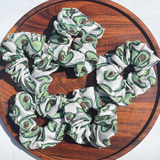 Avocado Bliss Printed Scrunchie