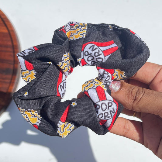 Popcorn Party Printed Scrunchie