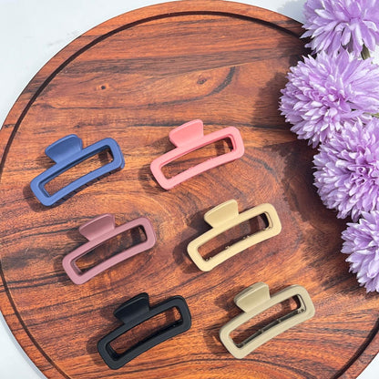 Matte Minimal Rectangle Claw Clip - Medium