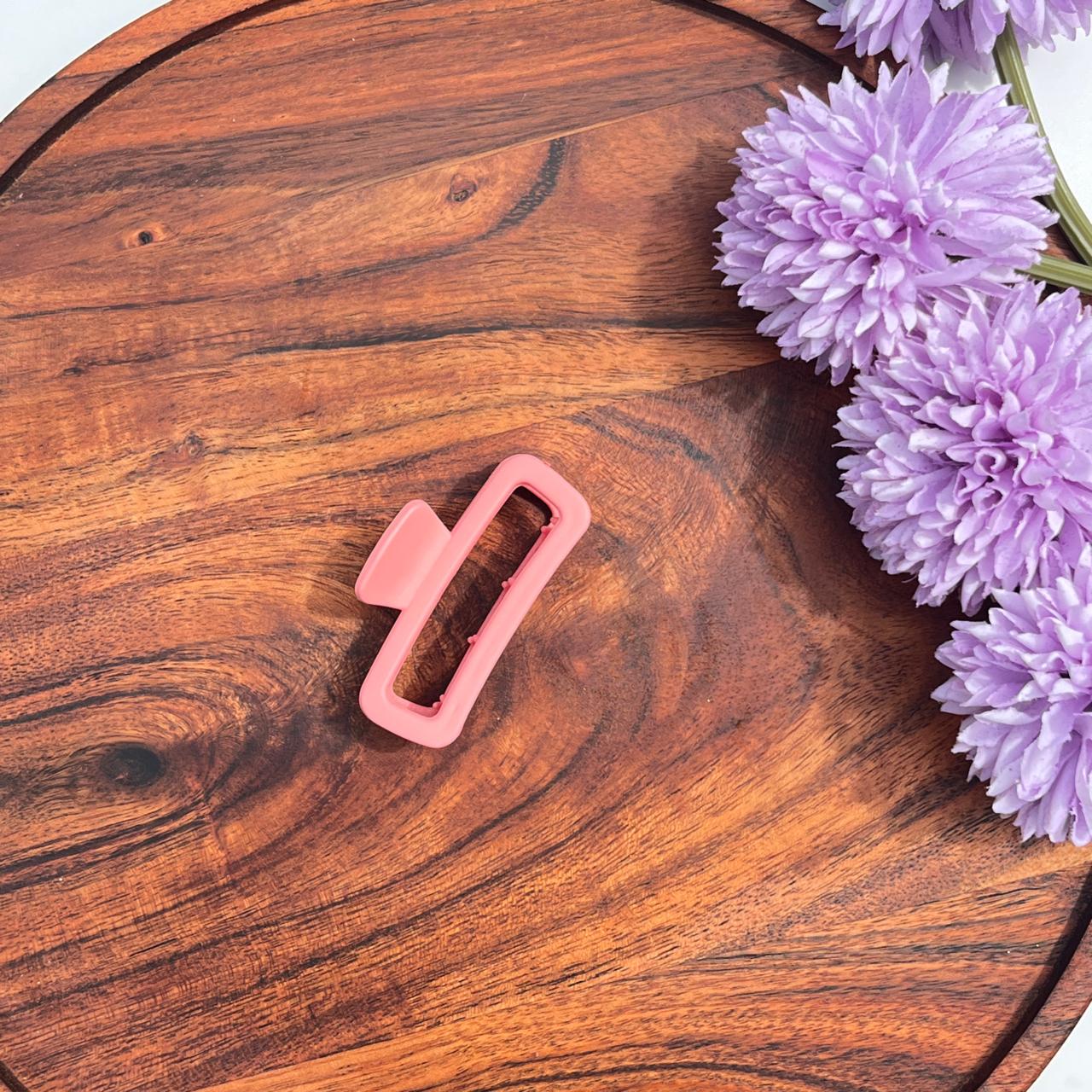 Matte Minimal Rectangle Claw Clip - Medium