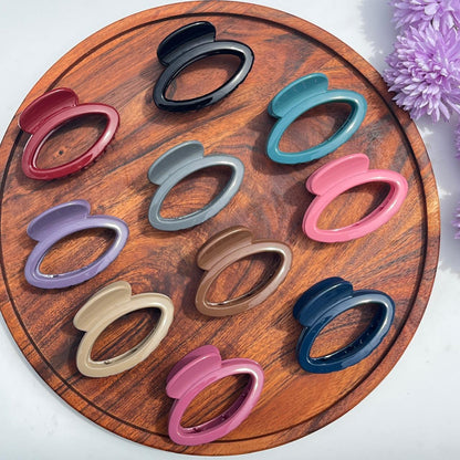 Boefini Oval Arch Hair Claw - Dark colors 6.5cm
