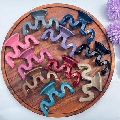 Boefini Abstract Wave Hair Claw - Dark colors 9cm