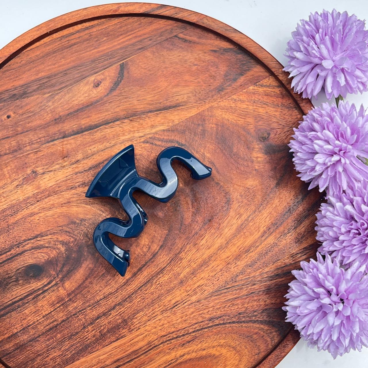 Boefini Abstract Wave Hair Claw - Dark colors 9cm