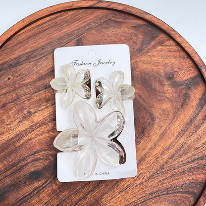 Glossy Flower Hair Claw Combo