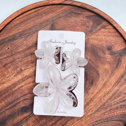 Glossy Flower Hair Claw Combo