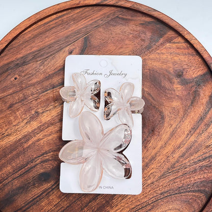 Glossy Flower Hair Claw Combo