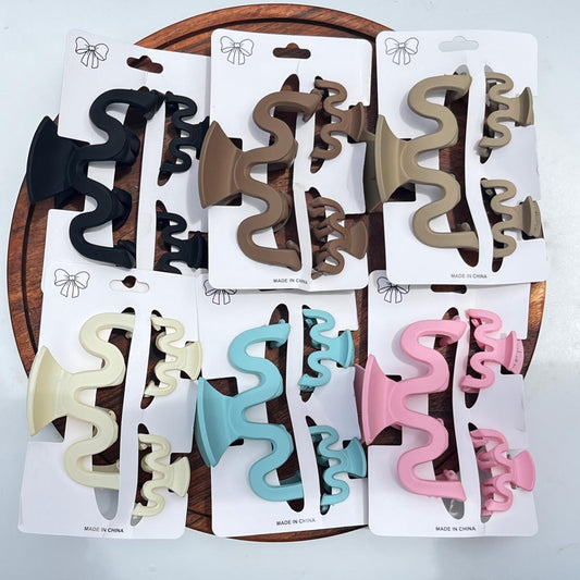 Zigzag Claw Clip Combo Set