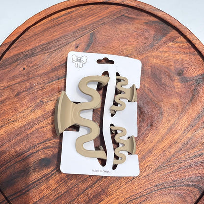 Zigzag Claw Clip Combo Set