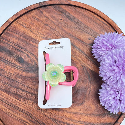 Pastel Daisy Hair Claw - Medium