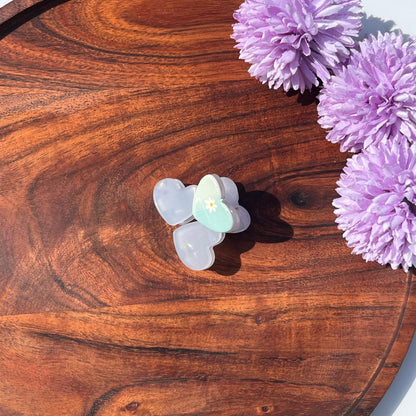Honey Heart Accent Hair Claw - Medium 5cm