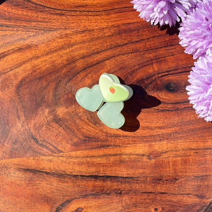 Honey Heart Accent Hair Claw - Medium 5cm