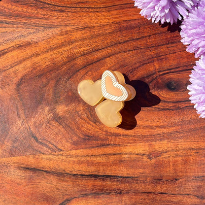 Honey Heart Accent Hair Claw - Medium 5cm